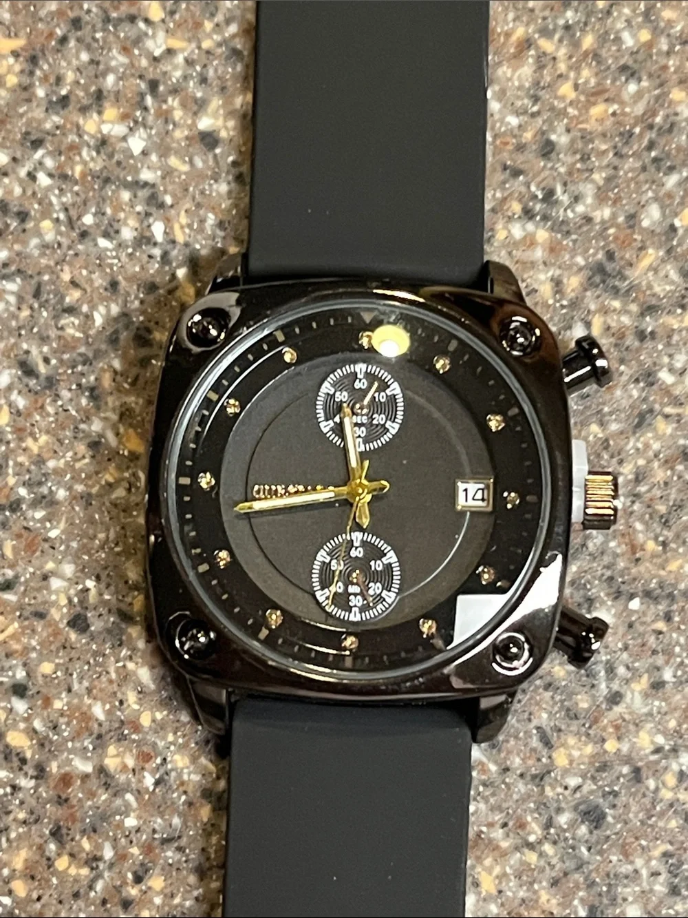 Men’s watch black with silicon band